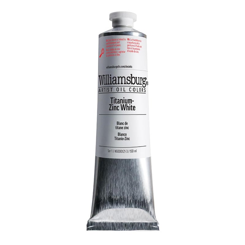 Williamsburg Artist Oil Colors by GOLDEN, Titanium - Zinc White, 150 ml tube, Professional Oil Paint, Opaque - Image 1